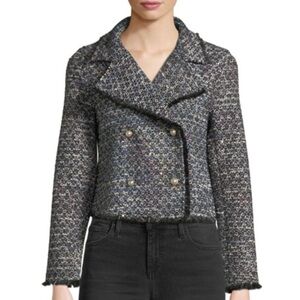 Cupcakes & Cashmere Annica Cropped Tweed Jacket Size M